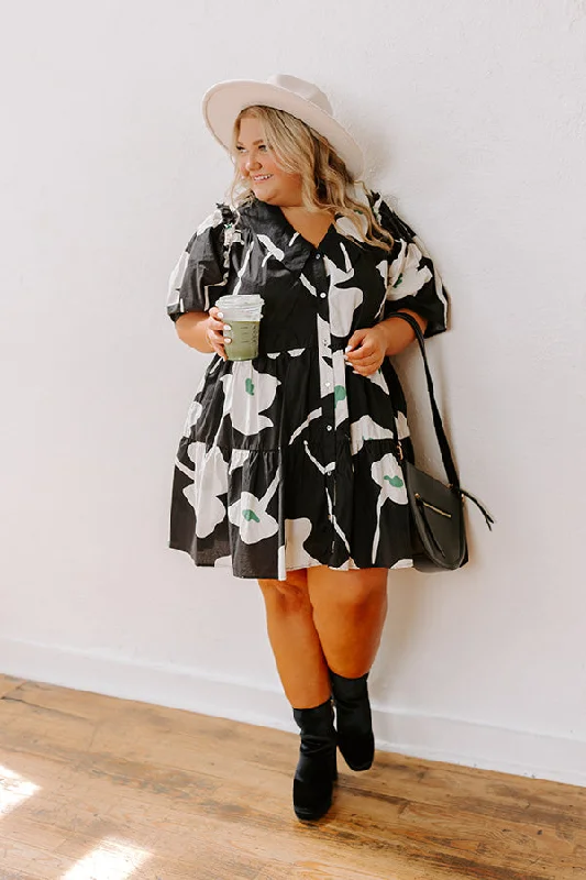 Countryside Cafe Floral Mini Dress Curves