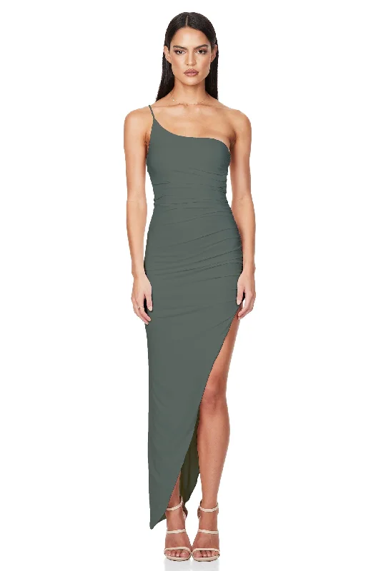 ARIA ONE SHOULDER MAXI DRESS